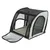 Transport bag with mesh windows, padded lying surface and foldable front opening. Colour: black and white.