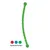 Green twisted toy, available in assorted colours: red, blue, green.
