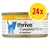 Confezione di cibo per gattini thrive Complete Kitten, 0% Nonsense, gusto Chicken Breast. Evidenziato cerchio giallo con testo rosso '24x'.