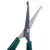 Scissors with rounded tips and green handles, suitable for precise cutting.