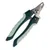 Green nail scissors with metal blade and ergonomic handles, suitable for precise cutting.
