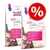 Sanabelle Adult with Poultry cat food, 2 x 10kg bags. Label shows 25% poultry meat, 5% fresh liver, gluten-free grain. Large red percent symbol for special offer. Sanabelle Adult with Poultry cat food, 2 x 10kg bags. Label shows 25% poultry meat, 5% fresh liver, gluten-free grain. Large red percent symbol for special offer.