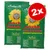 Lot de 2 sacs Markus-Mühle NaturNah Hundefutter, texte allemand visible : garantiert kaltgepresst, mit Acticell Früchtepower. Grand tournesol jaune sur chaque sac.