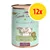 Confezione da 12x Terra Canis, alimento per cani senza cereali, manzo con zucchine, zucca e origano. Testo visibile: '100% Natur', 'Beef with courgette, pumpkin & oregano'.