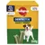 Pedigree Dentastix Daily Fresh, big pack of 35 for 5-10kg pets, recommended by vets, 550g. Image shows green dental sticks and a small dog illustration.