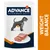 Advance Veterinary Diets pasja hrana, na embalaži slika psa in rezine hrane na krožniku. Vidno besedilo: Weight Balance, affinity.