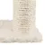 Scratching post made of light sisal with a fluffy white base plate.