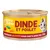 Edgard Cooper DINDE ET POULET, morceaux en sauce pour chats adultes, 85g. Tekst op blik in het Frans.