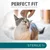 PERFECT FIT, STERILE 1+. Котка, която се гали. Текст на немски: UNTERSTÜTZT DIE GANZHEITLICHE GESUNDHEIT DES KÖRPERS.