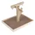 Wooden frame with two perches and metal rings on a rectangular wooden base, suitable for birds.