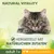 Texte en haut : NATURAL VITALITY. Texte central : HERGESTELLT MIT NATÜRLICHEN ZUTATEN. Bandeau : adult 1+, mit Huhn und Truthahn. Texte en allemand et anglais, chat en photo.