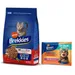  Brekkies 3 kg / 3,5 kg ração + Daily Delice 4 x 85 g saquetas grátis! - Vaca, vegetais e cereais (3,5 kg) + Frango e peru (4 x 85 g )