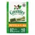Greenies Dental Treats, PETITE 8–11 kg, 57 kcal pe snack, 10 snacks. Sigiliu VOHC vizibil pe ambalaj. Imagine baton dentar verde cu inscripția Greenies.