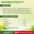 Natural Vitality adult 1+ con manzo e pollo. Ingredienti principali: pollo fresco 17 %, proteine di manzo, frumento. Proteine 41 %, grassi 16 %, materia inorganica 8 %, fibre grezze 3,4 %.