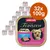 Animonda Vom Feinsten Mini 32x100g, wet food with poultry, salmon and dill for dogs. Image of a tray with product and dog.