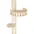 Cat tree made of wood with sisal post, padded lying surfaces and raised edge for comfort.