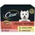 Cesar classic terrine selection pack, 8 trays of 150g each: 2 beef and liver, 2 poultry, 2 chicken and turkey, 2 chicken and beef.