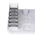 Set of five grey clip-on combs with size markings: 3mm, 6mm, 9mm, 12mm and 18mm. White plastic holder for organised storage.