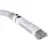 White electric pet hair trimmer with rounded handle and visible blade, suitable for precise trimming.