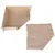 Plateforme d’angle en bois clair avec coussin beige amovible, les deux éléments sont visibles séparément.