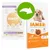 Två förpackningar IAMS hundfoder för valp, 12 kg. Text: 'Puppy 1–12', '81 % Animal Protein', 'With Fresh Chicken', 'Complete & Balanced Nutrition'. Grön pil mellan förpackningarna.