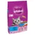 Whiskas dry food packaging showing a grey cat, blue bowl of kibble, tuna flavour label, and '1+' age indicator. Pack weight is 7kg.
