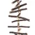 Échelle composée de bâtonnets en bois naturel et de boules en bois, assemblés en alternance. Aucun texte ou marque visible.