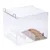 Transparent feed dispenser made of plastic with compartment for seeds and dry food, brand TiKA.