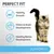 Perfect Fit Junior under 1. Supports whole body health, healthy growth, vision and brain development, healthy bones development. Image of a young cat.