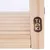 Tiaki-logo op lichte houten lijst, rechthoekige structuur met verticale houten latten.
