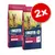 2 пакета Bozita Original Adult Classic 12 кг, изображение на куче, текст: 23% протеин, 11% мазнини, икона на пиле, шведско качество. Надпис 2x в червен кръг.