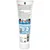 Instructional image showing steps for using toothpaste: get pet used to taste, apply toothpaste, brush teeth as usual. Also highlights mouthwash and special bristle toothbrush.