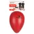 Flamingo Dog Toy, Ovo Range, size M, red toy for dogs in net packaging. Image of a Border Collie on the packaging.