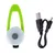 Luce LED verde con luce bianca e cavo di ricarica USB, adatta per uso ricaricabile.
