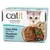 Catit Cuisine Thunfisch-Pastete mit Sardinen, getreidefrei, 95 g. Verpackung zeigt Produkt und Katze.