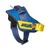 Blue dog harness with yellow strap and 'Chase' print from the Paw Patrol collection. Metal ring for lead and adjustable straps visible.