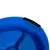 Vue rapprochée d’une gamelle bleue en plastique avec séparateurs internes et poignée noire visible sur le bord.