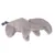 Toy in the shape of an elephant made of beige fabric and grey plush, suitable for pets.