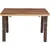 Mesa de madera natural con superficie rústica y cuatro patas de madera resistentes. Adecuada para pequeños animales o decoración.