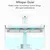 Diagramm eines Wasserbrunnens mit patentiertem Wasserkreislaufsystem für leisen Betrieb. Pfeile zeigen den Wasserfluss durch Filter und Pumpe.