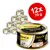 GimCat Shiny Cat Filet, Huhn, 12x70g. Produktbild mit mehreren Dosen und rotem Hinweis auf Packungsgrösse.