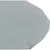 Gros plan sur une housse ou un coussin rond en tissu gris, sans marque ni texte visible.