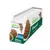 Natural Trainer Straccetti, cat food for adults with tuna and vegetables. Packaging shows product image and cat.