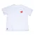 Weisses T-Shirt mit Wassermelonen-Design auf der Brust und kleinem Logo unten links.
