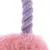 Spielzeug aus rosa Plüsch mit lila gedrehtem Seil, geeignet für Haustiere.