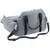 Grey transport bag with black carrying straps and safety clips, suitable for safe transport of pets.