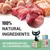 100% natural ingredients. No preservatives or colorings added. Schesir kattenvoerblikken zichtbaar, tekst in het Engels.