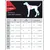Таблица размеров для Rukka Pets Cube Mini Harness: XS–XL, указаны обхват груди, шеи и ширина ремня в см и дюймах. Диаграмма с точками измерения A (грудь) и B (шея).