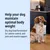 Dry food for dogs for weight control and support of joints and muscles. Dog sitting next to food bag. Dry food for dogs for weight control and support of joints and muscles. Dog sitting next to food bag.