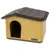 Kerbl Pet Katzenhaus Paola Eco - honig / schwarz: L 60 x B 51 x H 41 cm